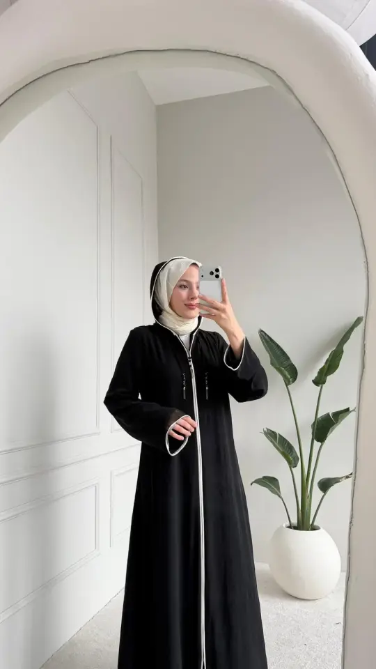 Aslı Dubai İpeği Ferace Siyah