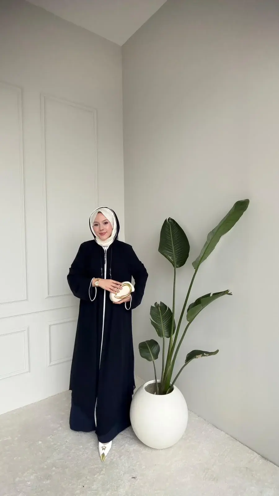 Aslı Dubai İpeği Ferace Lacivert