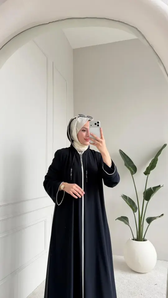 Aslı Dubai İpeği Ferace Lacivert