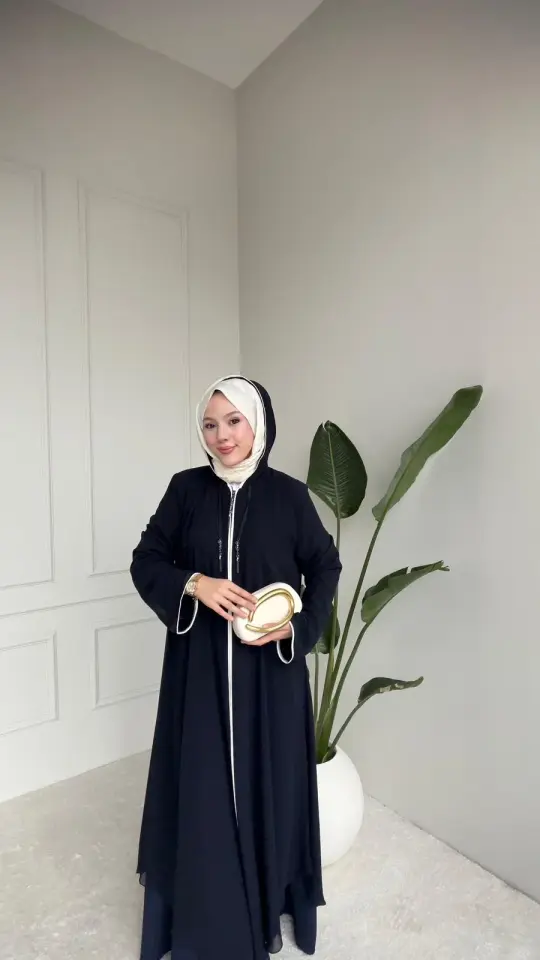 Aslı Dubai İpeği Ferace Lacivert