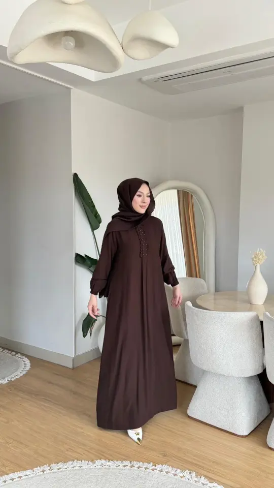 Yeni Sezon Derya Elbise Kahverengi