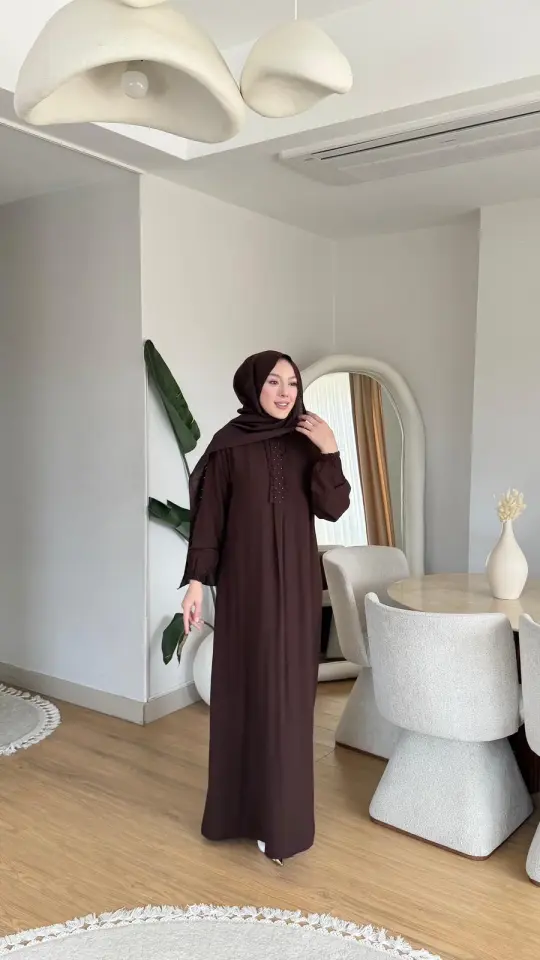 Yeni Sezon Derya Elbise Kahverengi