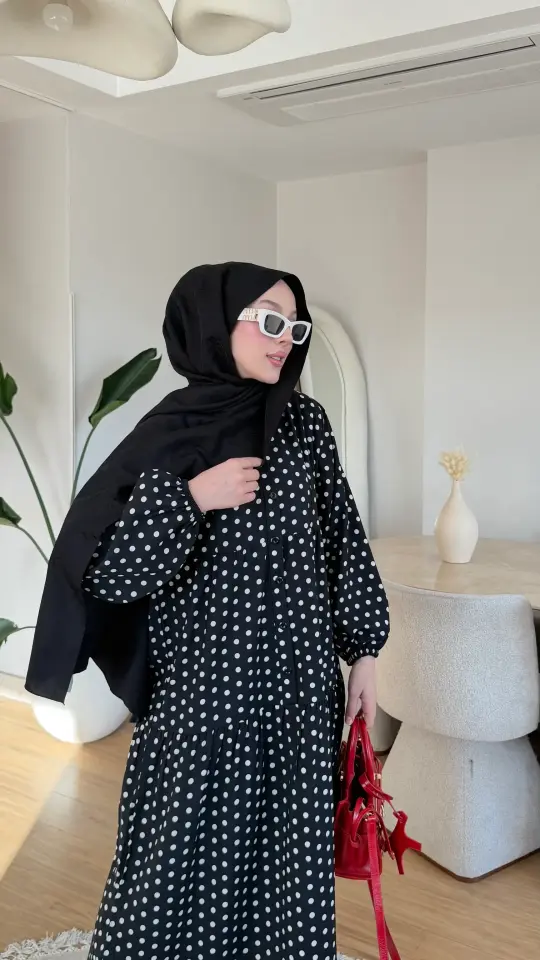 Yeni Sezon Mango Puantiye Elbise Siyah