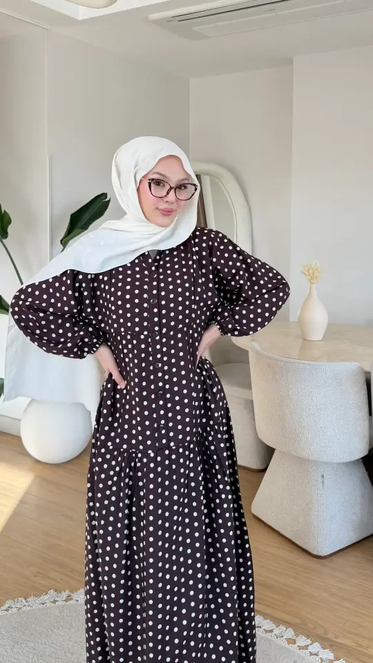 Yeni Sezon Mango Puantiye Elbise Mürdüm