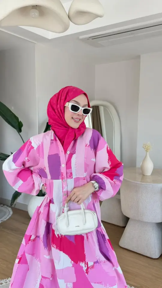 Yeni Sezon Mango Çiçek Elbise Pembe Desen