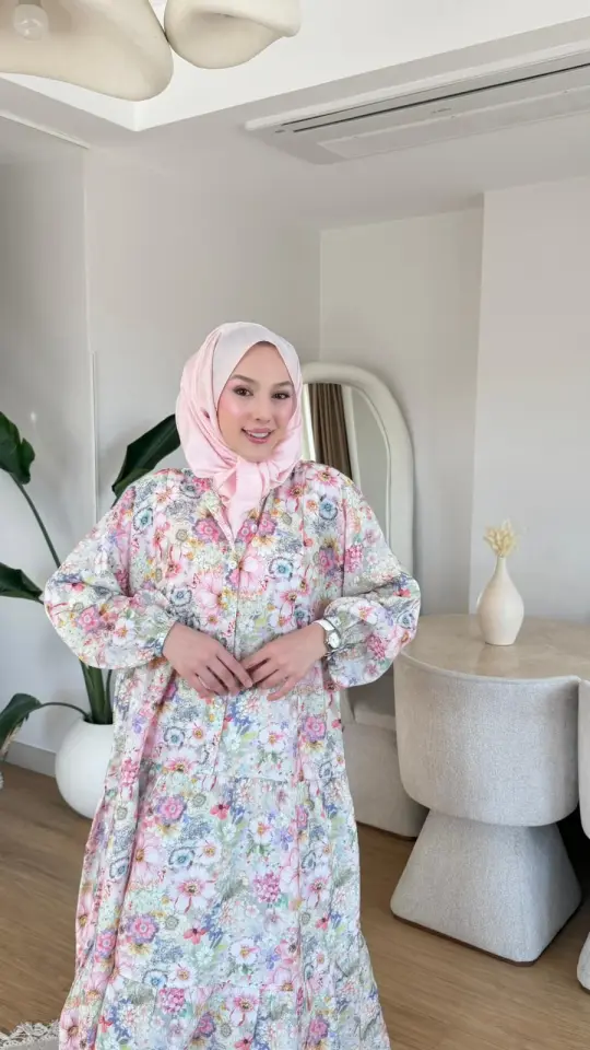 Yeni Sezon Mango Çiçek Elbise Toz Pembe Desen
