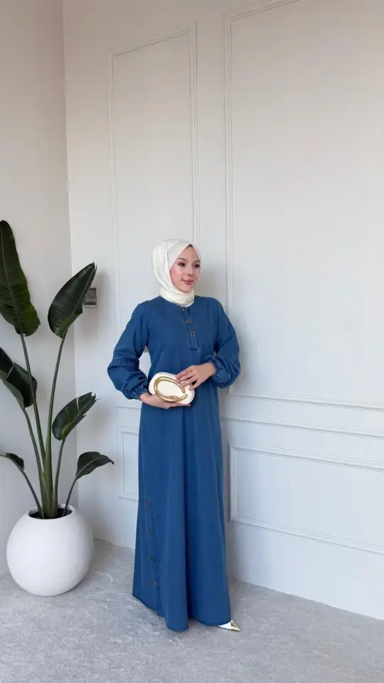 Yeni Sezon Naz Kot Elbise İndigo