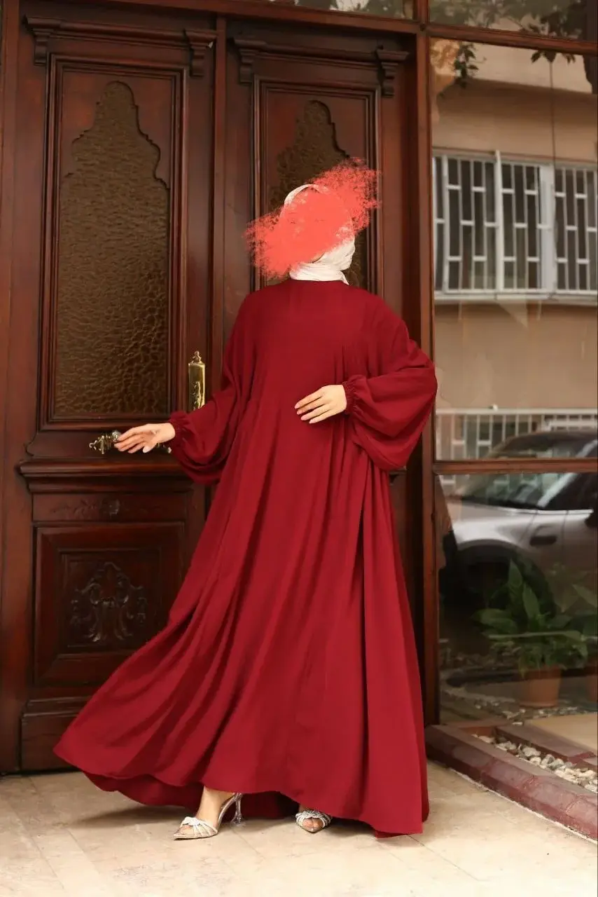 Yeni Sezon Çağla Elbise Bordo