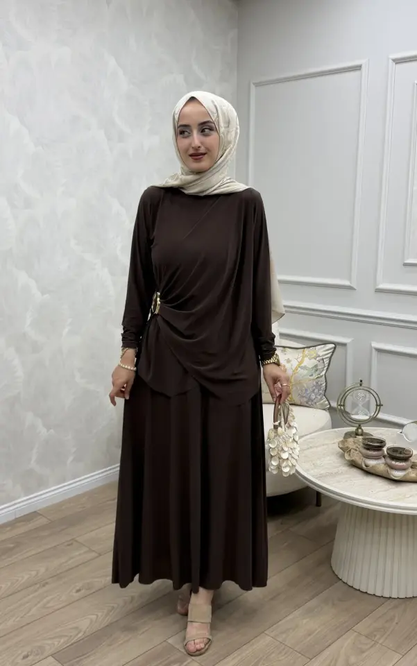 Yeni Sezon Peri Gold Sandy Takım Kahverengi