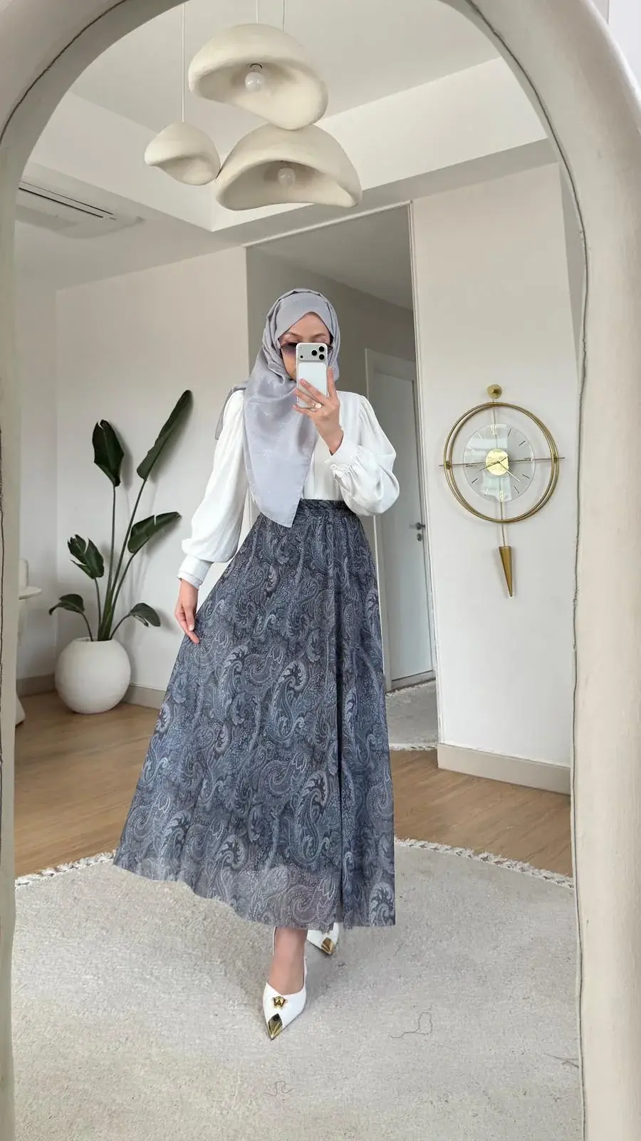 Yeni Sezon Etnik Desen Etek (Kemer Hediyeli) Turkuaz