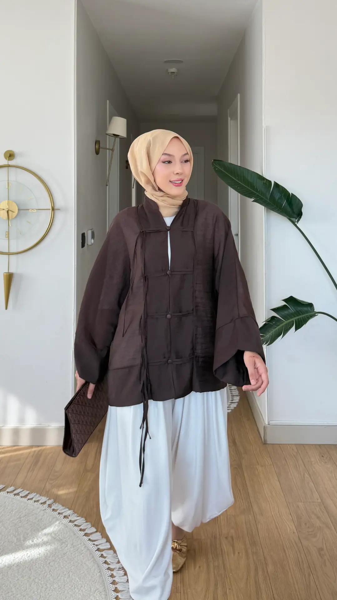 Yeni Sezon Mifa Kimono Ceket Kahverengi