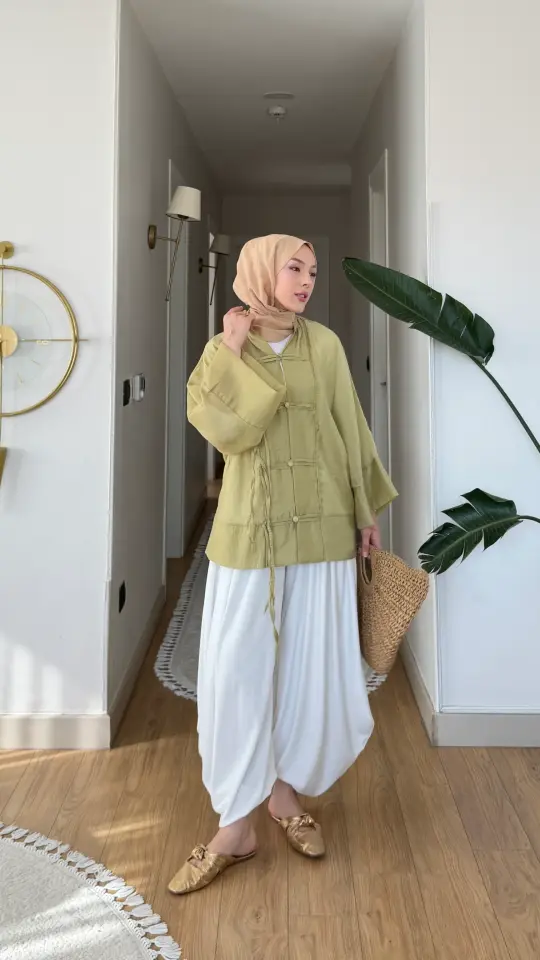Yeni Sezon Mifa Kimono Ceket Fıstık Yeşili