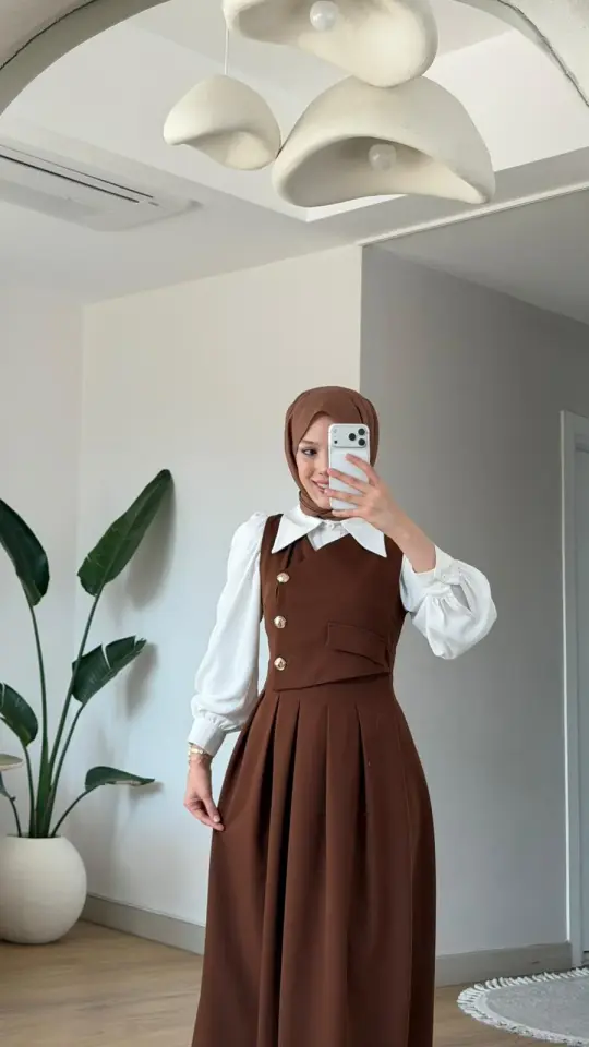 Yeni Sezon Ela Jile (Gömlek Hediyeli) Kahverengi