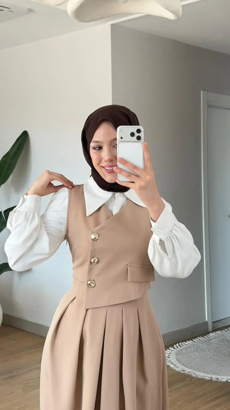 Yeni Sezon Ela Jile (Gömlek Hediyeli) Bej